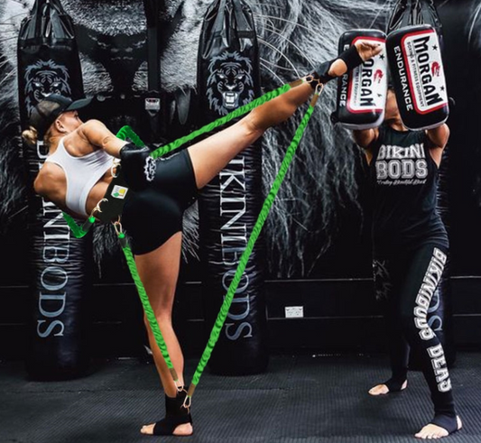 Taekwondo Boxing Basketball Leg Trainer with Resistance Bands